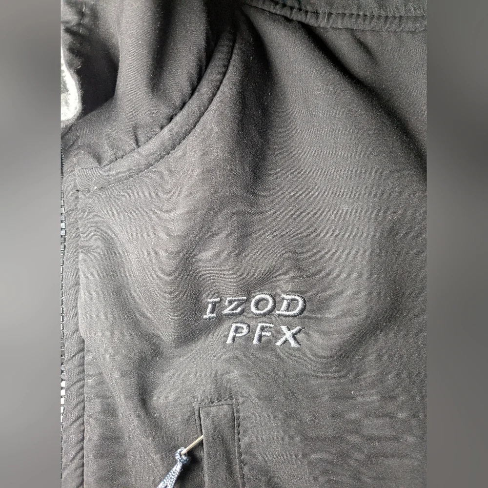 IZOD PerformX PFX Men's Fleece Gray And‎ Black Jacket Size Large